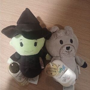 Wicked Witch & Toto Itty Bittys Plush Set - Green & Gray